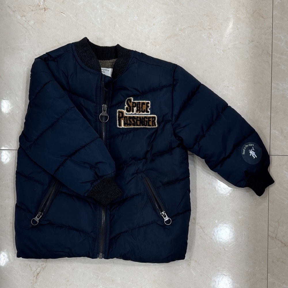 Zara Baby Navy Blue Puffer Jacket - Picture 1 of 5